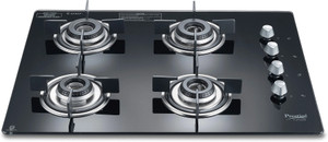 Prestige Marvella HOB-AI-4B Glass Top Ultra-Slim Body|Specially Designed Sabaf Burner Glass Automatic Hob