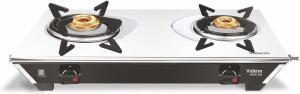 Vidiem Gas Stove SS2 196 A (Black), 5 years warranty, ISI Certified, Glass Manual Gas Stove