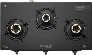 ब्लोहॉट Opal Auto Ignition Heavy Tornado Brass Burners, 1 Year Warranty Toughened ऑटोमैटिक गैस चूल्हा