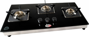 Hornbills 44 LPG ISI Certified Toughened Glass, Rust Resistance Texture, Heavy Pan Support Stainless Steel Automatic Hob