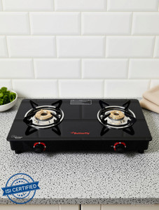 Duo 2 Gas Burner ग्लास मैनुअल गैस चूल्हा