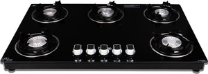 Hamlay Exclusive 5B Hobtop Toughened Glass Tornado Burner Manual hobtop Glass Manual Hob