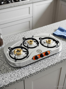Everdure Royal 3 Burner (with Extra Big Party Burner) Stainless Steel Manual Gas Stove