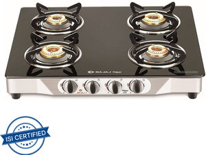 BAJAJ CGX4-4B Glass, Stainless Steel Manual Gas Stove