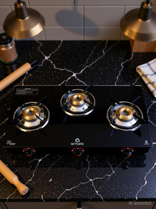 arrozic Arrow 3 Burner Black Stainless Steel Gas Stove - Image 6
