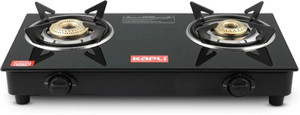 कपली Premium 2 Burner Manual Sleek & Compact Stove High Efficiency Burner For LPG मैनुअल गैस चूल्हा