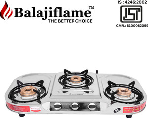 Balajiflame Stainless Steel Manual Gas Stove
