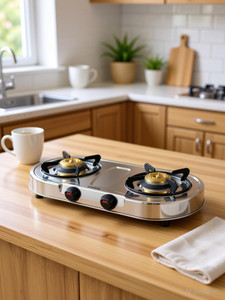 SURYAVIVA Dura Shine 2B Stainless Steel Manual Gas Stove