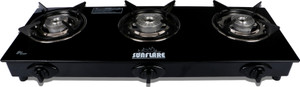 Sunflare 3B Auto Toughened Glass Tornado Burner(Bk) Glass Stove Glass Automatic Gas Stove