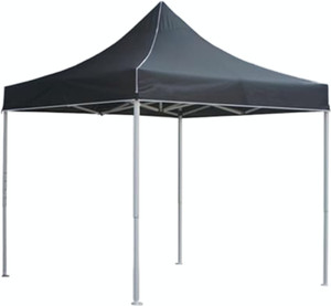 Ab Sab Portable Foldable Pop-up Gazebo Tent Canopy Display-6.5X6.5 ft Black Fabric Gazebo