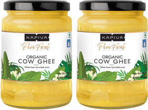 Kapiva Organic Ghee - Good Fats for Healthy Heart, Keto Diet Friendly Glass Bottle