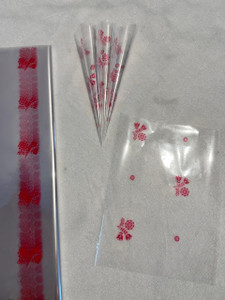 JBFHENNA Cellophane Sheet Red NA Sheets Gift Wrapper