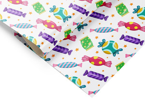 ARTOLIC Candy Pattern 01 Designer Gift Wrap Paper Set of 2 Sheets Matt ...