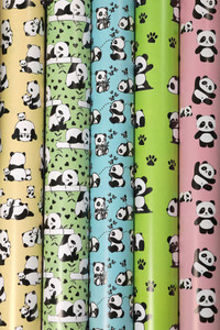 Satyam Kraft 5 pcs Panda Gift Wrapping Paper for Birthday, gifts ...