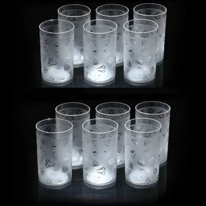 BELLERBIRD (Pack of 12) Diamond Design Drinking Water Glass Glass Set Water/Juice Glass