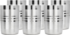 गलूफ stainless steel glass set of 6 ग्लास सेट
