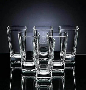 Sorath (Pack of 6) Transparent Glass Juice/Beer/Mocktail/Milkshake Plastic Glass (300 ml) Glass Set Water/Juice Glass