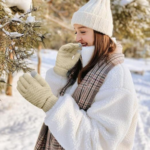 FIRMED STRING Solid Winter Women Gloves