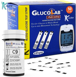 K-life Glucolab Glucose Sugar Testing 50 Glucometer Strips