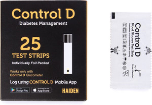 Control D HDCD25 Individual Foil Packed 25 Glucometer Strips