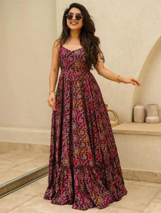 - VIMURA FASHION फ्लेयर/A-लाइन गाउन