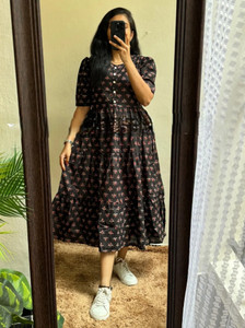 Assamica Women Printed Flared Kurta