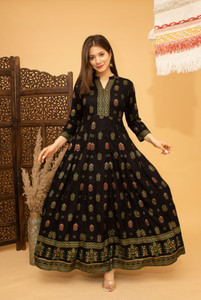 ORAANA Women Printed Anarkali Kurta