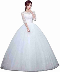 Unique bridal white balgown Anarkali Gown