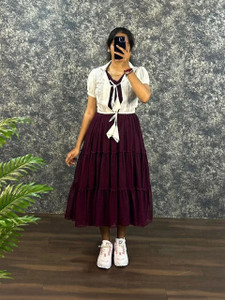 DHAAGA Flared/A-line Gown