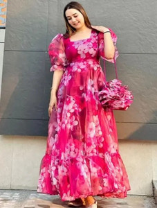 FabFinds Women Maxi Pink Full Length Dress