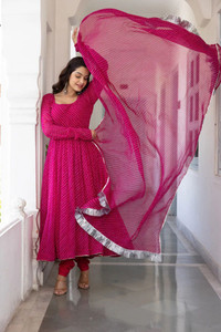 DHYAN FASHION HUB Anarkali Gown