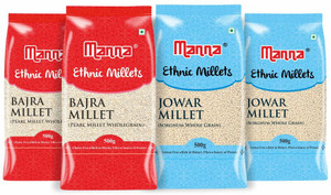 Manna Jowar & Bajra Millets - Sorghum & Pearl Gluten Free Low GI Millet Jowar
