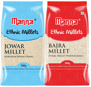 Manna Unpolished Bajra Millets - Sorghum & Pearl Gluten Free Low GI Jowar