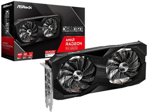 ASRock Radeon RX 6600 8GB 中古 ASRock RX 6600 GDDR6 8 GB AMD Radeon Chipset 128 bit 2491 MHz
