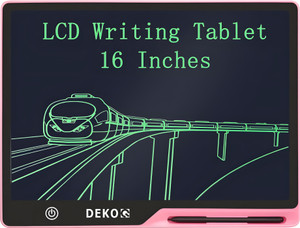 DEKOQ 16 Inch Monochrome Screen Rechargeable Doodle Board Toddler Educational Toys for Boys Girls Reusable Portable Drawing Tablet Toys Gifts for Kids 12 x 8 inch Graphics Tablet