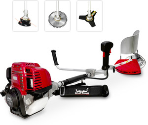 बलवान कृषि BX-35 Side Pack Brush Cutter 35cc 4 Stroke Petrol Engine for Garden & Lawn फ्यूल ग्रास ट्रिमर