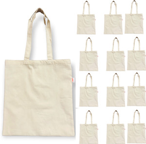 AMIGOS Cotton Tote bag 16x15 Inches (5 pcs) Pack of Grocery Bags