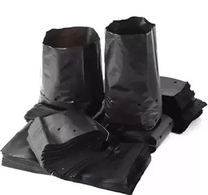 GROOT Plastic Grow Nursery Bags Plant Container Home Garden (12X12 inch) Pack 20 Grow Bag