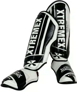 स्ट्रीमेक्स X Series Shin Instep Guard for MMA, Muaythai, Kickboxing (Black, L) MMA शिन गार्ड