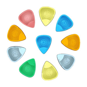 KADENCE 10 Guitar Picks with Hostile Grip in multicolor Guitar Pick