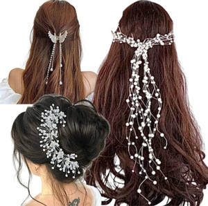 tbh Wedding Anniversary Wear Butterfly Metal Clature, Hair Moti Floral Accessory Hair Band