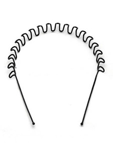 Fashionkart Heavy Quality black metal Spring Zig Zag Wave Hair Band for Men Women Head Band