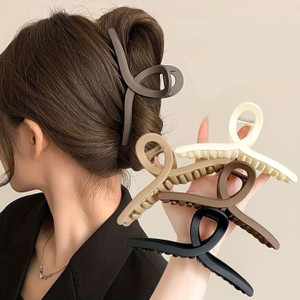 Freebies Sturdy Matte Hair Clip Claw, Big Hair Claw Cluthere for women Set of 4 Hair Clip