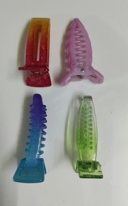 DELEENA Trendy Banana Claw Clip|| Pack of 4 || 4 Unique Design||4 Different Colour|| Banana Clip