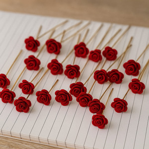 Akp Pack of 24 Red Rose Juda Pins for Women & Girls | Fancy Hair Bun Accessories Hair Pin