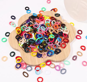 SivaAccessory 100Pcs Girl Mix Color Hair Band Hair Tie Elastic Headband Simple Ponytail Holder Hair Band