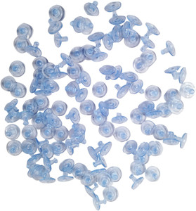 Productmine Flat Clear Silicon Ear Back Stoppers push buttons For Earrings 8 MM- 200 Pieces Silicone Stud Earring