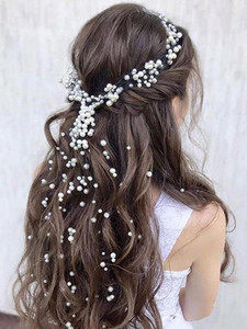 Moozo Floral Pin Bridal Attractive Artificial Pearl Wedding Women Girl Hair Accessory Set