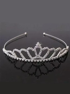 Orama Silver Crystal Tiara Crown Hair Accessory Set