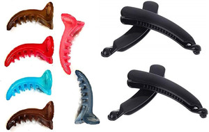 SABRAKAR New COMBO of 6 Multicolor & 4 Banana Clips for women Banana Clip